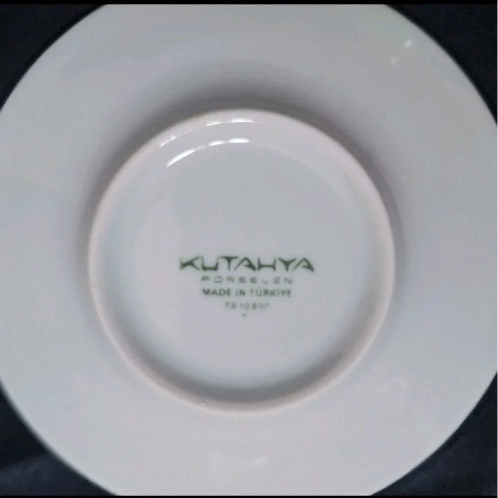 2 Kurukahveci Mehmet Efendi Porcelain Turkish Coffee Demitasse Cups Saucers Pair